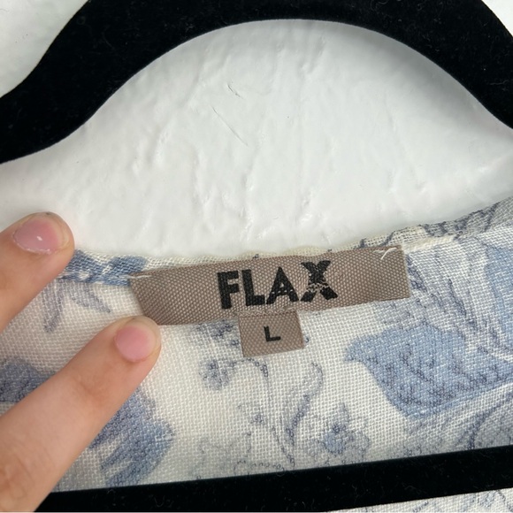 Flax Vintage Floral Print Linen Cardigan Kimono Lagenlook Minimalist Cottagecore - Picture 6 of 9